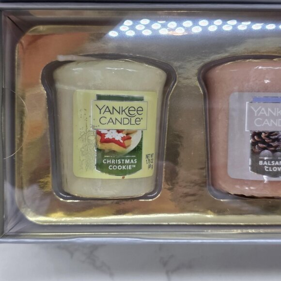 Yankee Candle Votive Candles Sampler Gift Set 4 Pack Christmas Holiday 1.7oz NEW - Picture 3 of 11